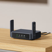 GL.iNet Slate 7 in a travel setting