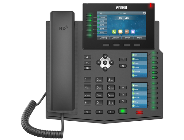 Fanvil X6U-V2 Gigabit Phone with Three Colour Screens and Bluetooth