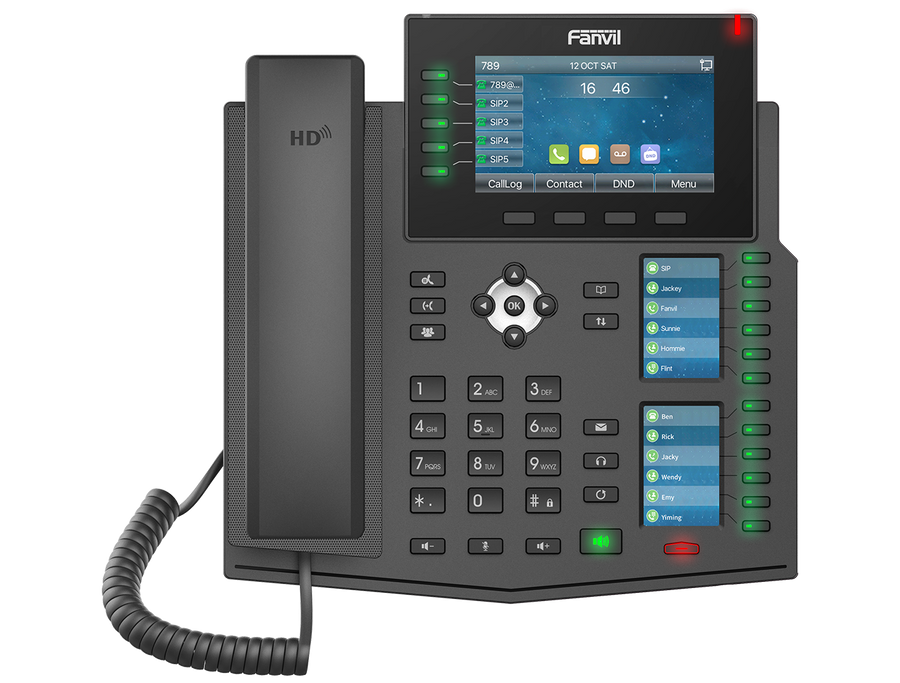 Fanvil X6U-V2 Gigabit Phone with Three Colour Screens and Bluetooth