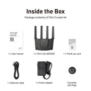 GL.iNet Flint 3 box contents AU version