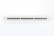 CAT 6A Patch Panel, shielded, 1U, 24-port, 8P8C, grey, 483 mm (19")