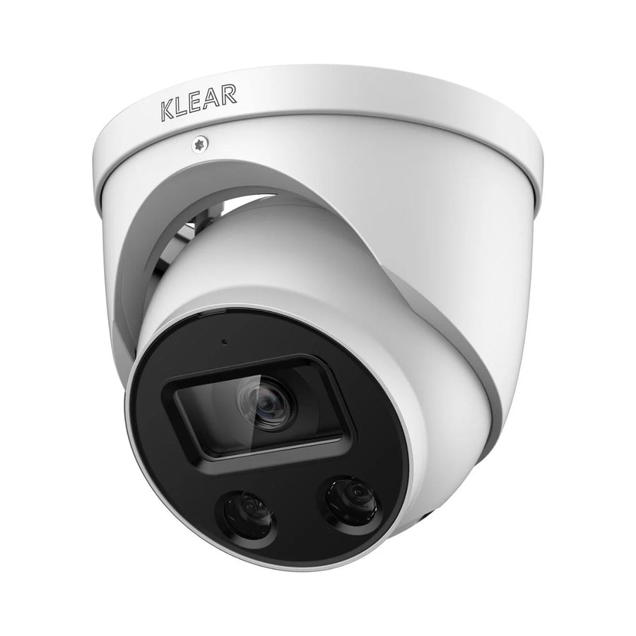 Klear 8MP IP AIO Eyeball, 30m Hybrid (Colour+IR), SMD, 2-Way Audio, Speaker, Siren, Strobe, AcuPick, PRO Series
