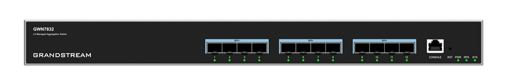 Grandstream GWN7832 12Ports 10G SFP Layer 3 Aggregation Managed Switch image 0