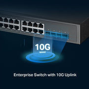 TP-Link TL-SG3428XPP-M2 JetStream™ 24-Port 2.5GBASE-T and 4-Port 10GE SFP+ L2+ Managed Switch with 16-Port PoE+ & 8-Port PoE++