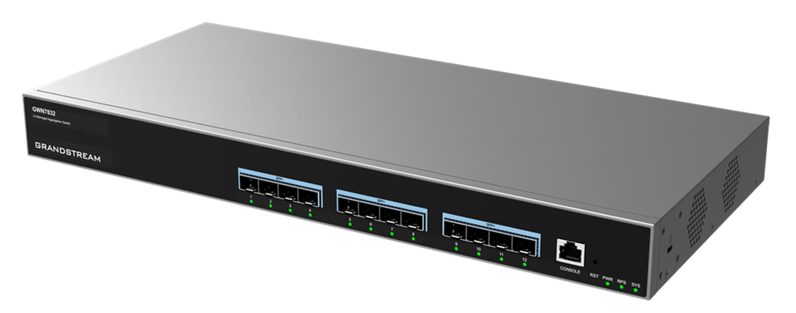 Grandstream GWN7832 12Ports 10G SFP Layer 3 Aggregation Managed Switch image 1