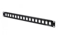 Modular Patch Panel, unshielded, 16-port blank, 1U, rack mount, black RAL 9005
