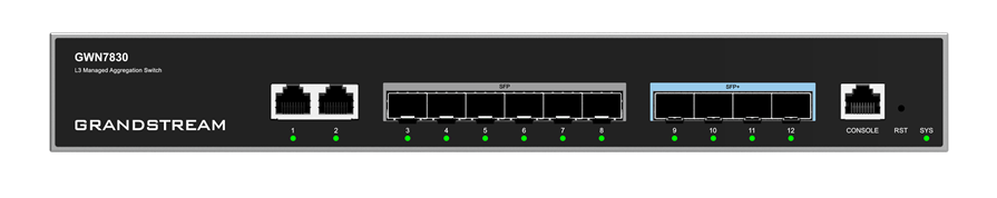Grandstream GWN7830 12Ports Layer 3 Aggregation Managed Switch image 0