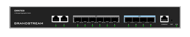 Grandstream GWN7830 12Ports Layer 3 Aggregation Managed Switch image 0 Hover Image