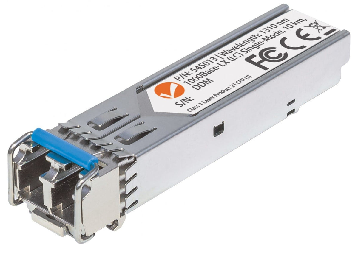 Intellinet Transceiver Module Optical, Gigabit Fiber SFP, 1000Base-Lx (LC) Single-Mode Port, 10km, MSA Compliant, Equivalent to Cisco GLC-LH-SM, Fibre, Three Ye