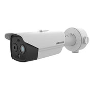 Hikvision DS-2TD2628T-7/QA Bi-spectrum Thermography IP Bullet Camera, 6.9mm Fixed Lens, White