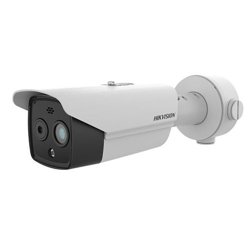 Hikvision DS-2TD2628T-7/QA Bi-spectrum Thermography IP Bullet Camera, 6.9mm Fixed Lens, White