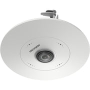 Hikvision DS-2CD6365G1-S/RC(1.16mm) PanoVu Series 6MP Fisheye IP Camera, 1.16mm Fixed Lens, DeepinView, White