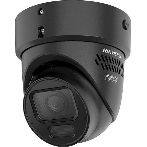 Hikvision DS-2CD2546G3-IZS2UY(2.8/4mm)BLACK Pro Series 4MP Acusense Smart Hybrid Light Mini Dome IP Camera, 2.8-4mm Varifocal Lens, Arrayed Dual-Mic, IP67, IK08, Black