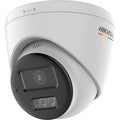 Hikvision DS-2CE72KF0T-LTS(2.8mm)(O-STD) ColorVu Series 3K Two-Way Audio Turret Camera, 2.8mm Fixed Lens, White