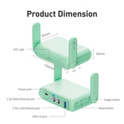 GL.iNet Beryl 7 product dimensions