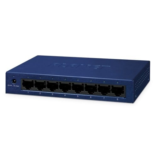 Planet GSD-803 8-Port 10/100/1000Mbps Gigabit Ethernet Switch (External Power) - Metal Case