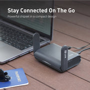 Slate AX in use while travelling