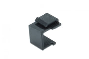 Blind plate for modular patch panel color black RAL 9005