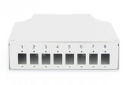 Din Rail Splice Box for 8 LC/DX couplers, Color grey