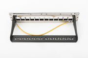Modular Patch Panel, shielded, 12-Port Blank,1U,254mm (10") Rack Mount, black RAL 9005