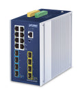 Planet TSN-6325-8T4S4X IP30 DIN-rail Industrial L3 8-Port 10/100/1000T + 4-port 1G/2.5G SFP + 4-Port 10G SFP+ Managed TSN Switch (-40 to 75 C, Time-Sensitive Ne