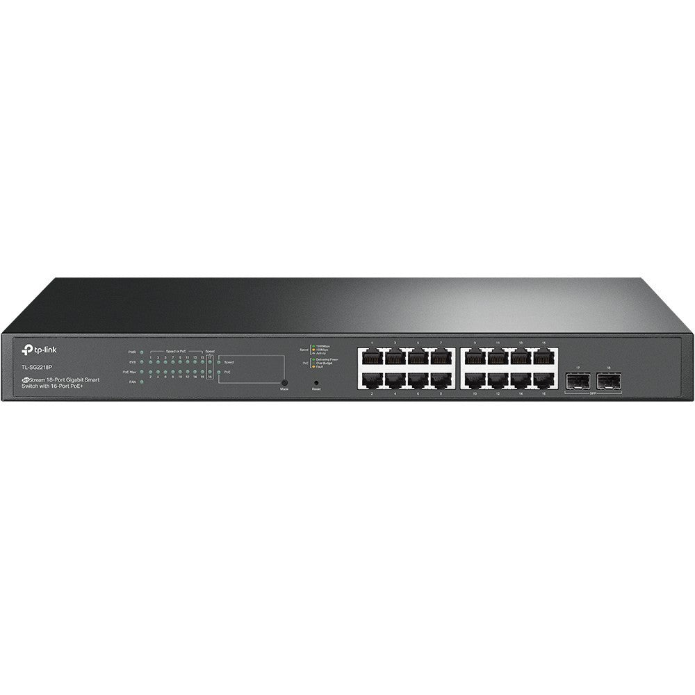TP-Link TL-SG2218P JetStream™ 18-Port Gigabit Smart Switch with 16-Port PoE+