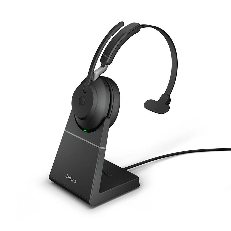 Jabra Evolve2 65 Link380a UC Mono Black Wireless Headset with Desk Stand