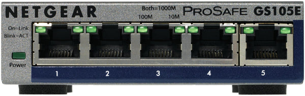 NETGEAR GS105E-200PES 5PT GIGE SMART MANAGED PLUS SWITCH