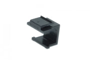 Blind plate for modular patch panel color black RAL 9005