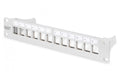 Modular Patch Panel, shielded, 12-Port Blank,1U,254mm (10") Rack Mount, grey RAL 7035