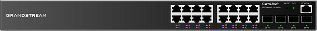 Grandstream GWN7802P 16-Port Gigabit Enterprise Layer 2+ Managed PoE Network Switch image 0 Hover Image