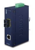 Planet IFT-802T IP30 Slim type Industrial Fast Ethernet Media Converter SC MM (-40 to 75 degree C)