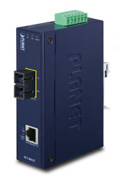 Planet IFT-802T IP30 Slim type Industrial Fast Ethernet Media Converter SC MM (-40 to 75 degree C)