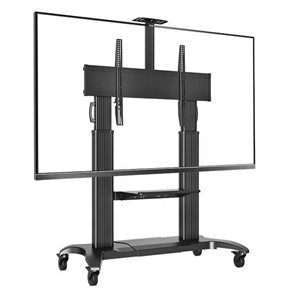 Video Conferencing Equipment Floor Stand for 60&#8243;-100&#8243; Screen With Camera Tray and Codec Shelf image 0