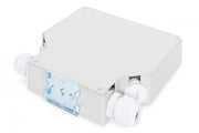 Din Rail Splice Box for 8 LC/DX couplers, Color grey