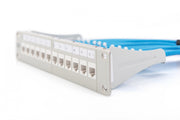Modular Patch Panel, shielded, 12-Port Blank,1U,254mm (10") Rack Mount, grey RAL 7035