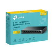 TP-Link LS109P 9-Port 10/100 Mbps Desktop Switch with 8-Port PoE+