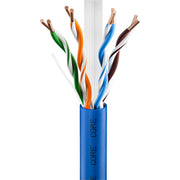 CORE CAT6 Indoor U/UTP Solid Bare Copper Cable, LSZH, 305m, 23AWG, CPR Dca, 550MHz — Blue