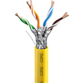 CORE CAT7A Indoor S/FTP Solid Bare Copper Cable, LSZH, 305m, 23AWG, CPR Dca, 1000MHz — Yellow