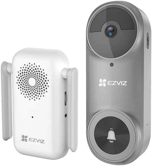 EZVIZ 2K+ (5MP) DB2 PRO Doorbell Kit, WiFi, SD Slot, Battery Powered, Chime Included