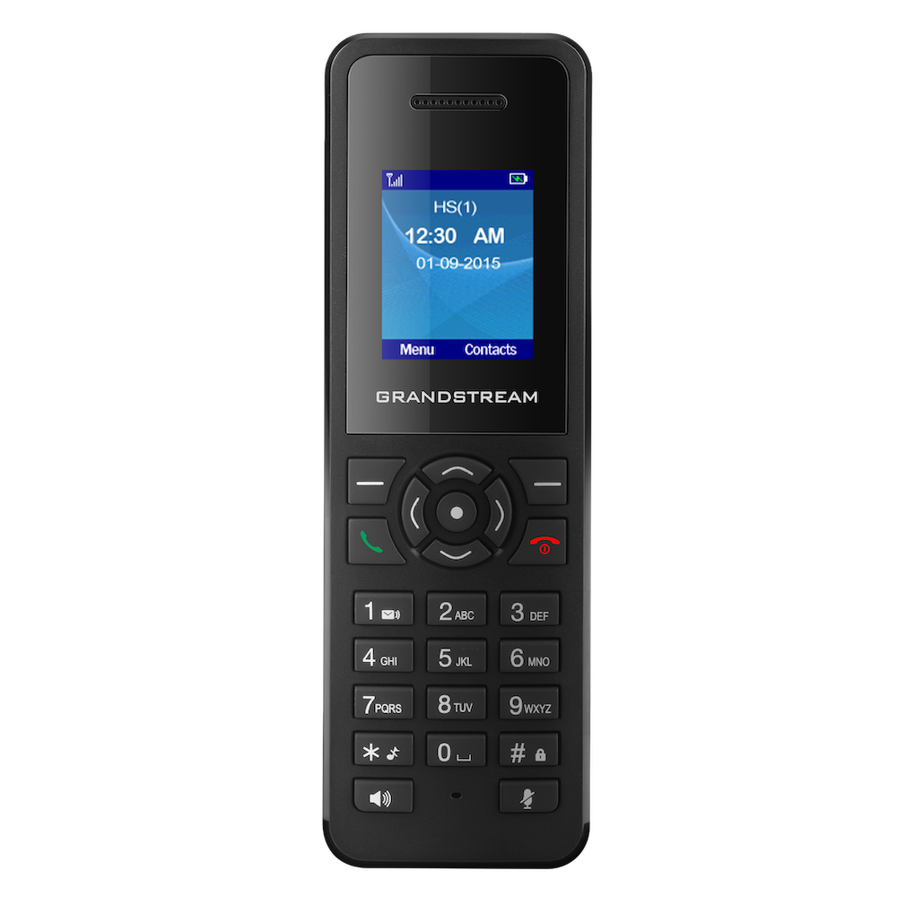 Grandstream DP720 DECT cordless handset front view showing 1.8 inch colour display and keypad