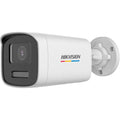 Hikvision 8MP TVI Bullet, 40m Hybrid (ColorVu+IR), Audio — White / 2.8mm