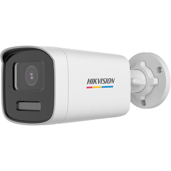 Hikvision 8MP TVI Bullet, 40m Hybrid (ColorVu+IR), Audio — White / 2.8mm