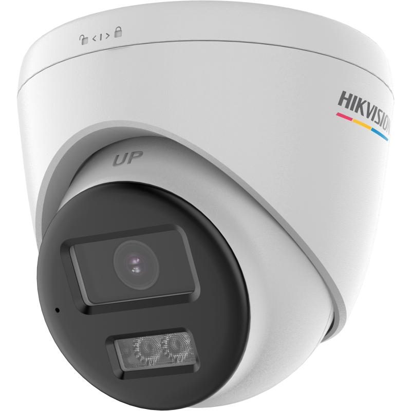 Hikvision 3K TVI Turret, 40m Smart Hybrid Light & 2-Way Audio — White