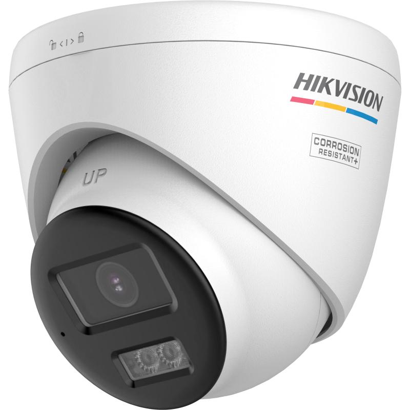 Hikvision 3K TVI Turret, 40m Smart Hybrid Light, Audio, PoC — Black / 2.8mm