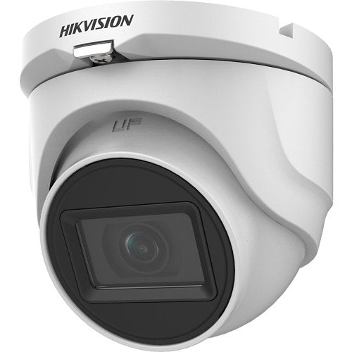 Hikvision DS-2CE76H0T-ITMF Value Series 5MP Outdoor IR Turret Camera, 3.6mm Fixed Lens, White, (Replaces DS-2CE76H0T-ITMF(3.6MM)(C))