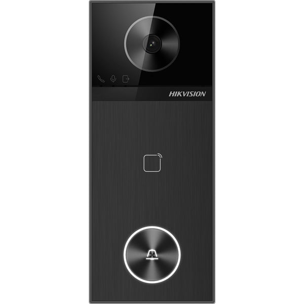 Hikvision IP PoE Intercom 4MP Villa Door Station with Card Reader, Metal — Black
