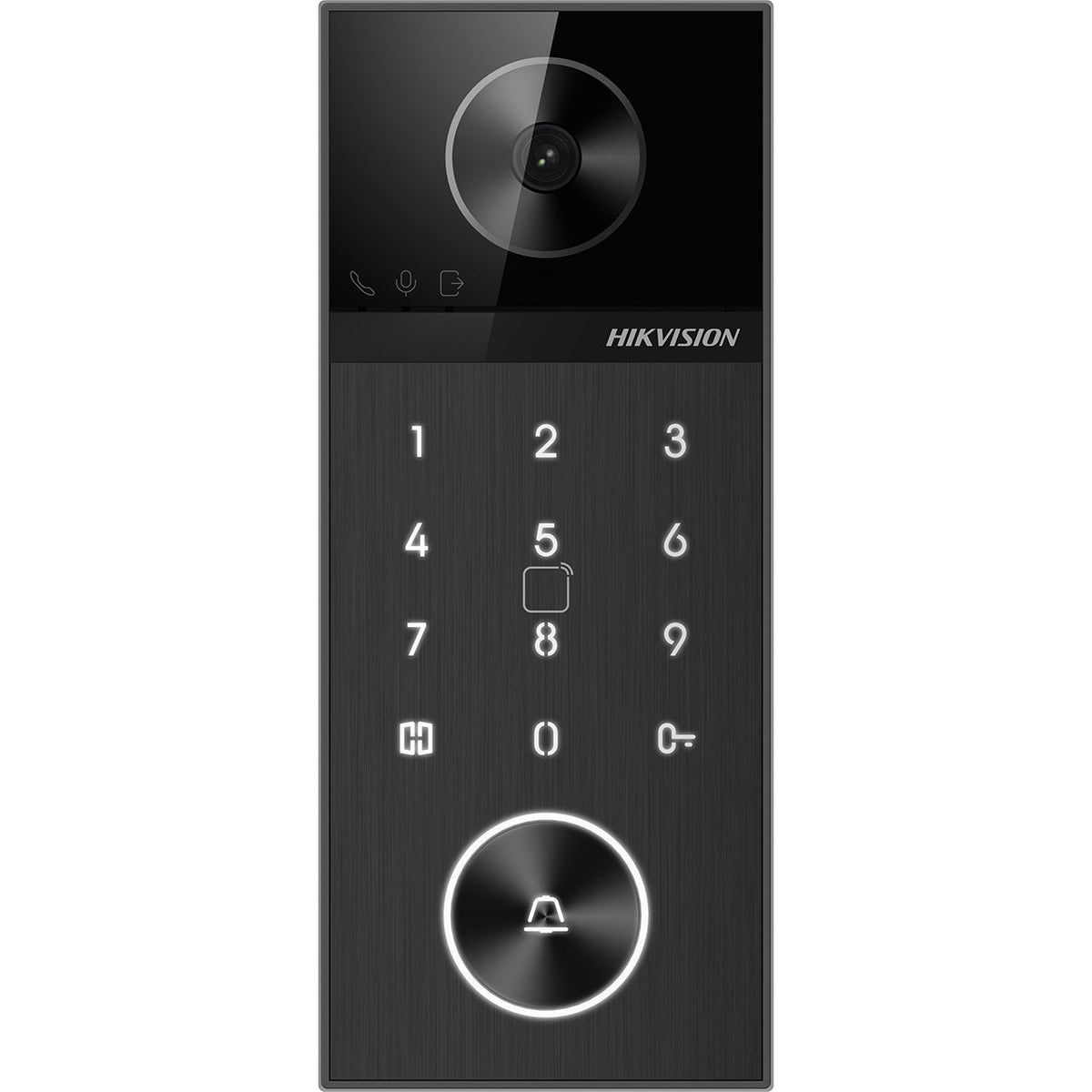 Hikvision IP PoE Intercom 4MP Villa Door Station with Keypad & Card Reader — Black