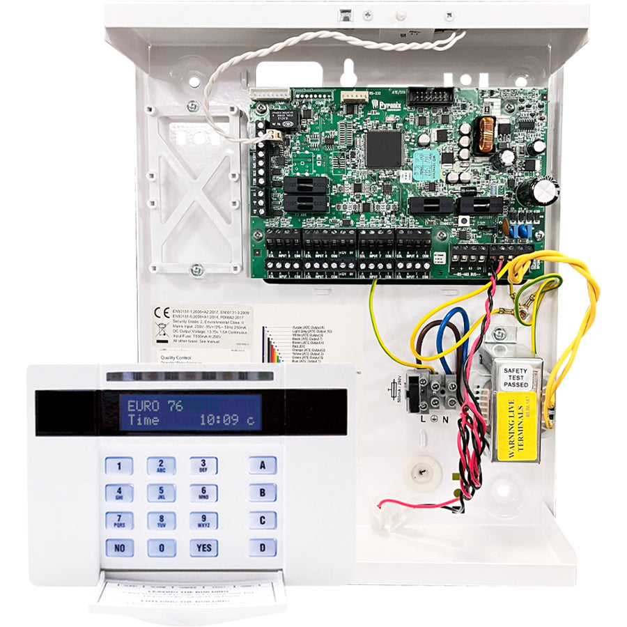 Pyronix Wired EURO76/S Small Control Panel with Keypad, Grade 2