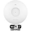Grandstream GWN7670E Wi-Fi 7 indoor access point, top view of circular ceiling-mount housing